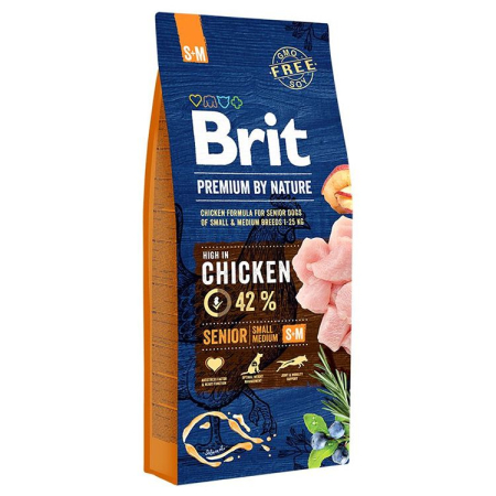 Câini - Hrana Uscata Caini BRIT Premium by Nature Mini/Medium Senior 15kg