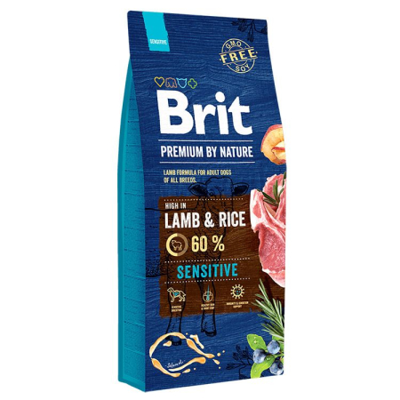 Câini - Hrana Uscata Caini BRIT Premium by Nature Sensitive Miel si Orez 15kg