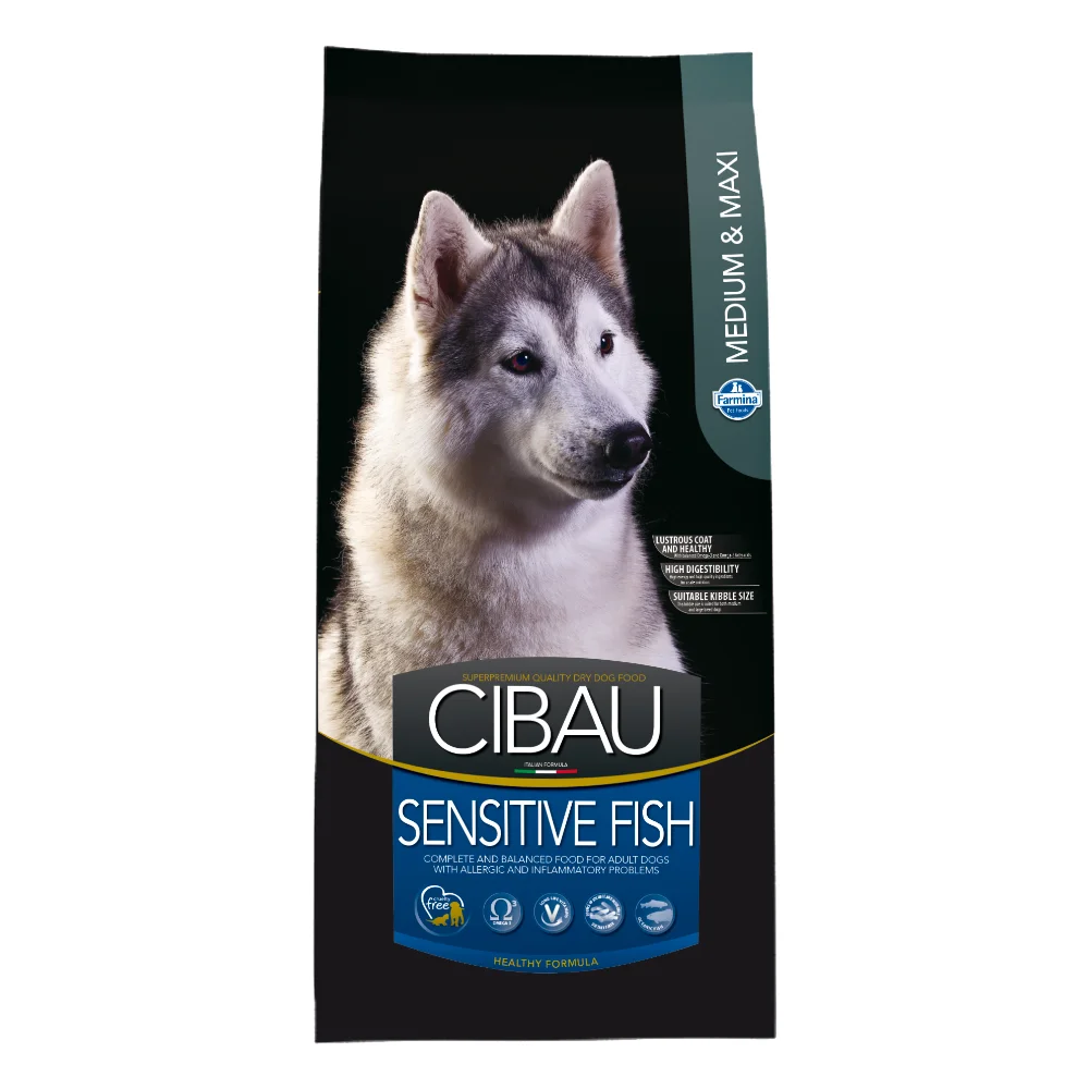Câini - CIBAU Hrană Uscată Câine Adult, Talie Medie/Mare, Pește, 2.5kg