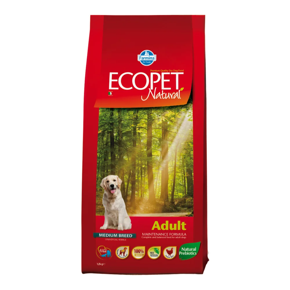 Câini - Hrana Uscata Caini ECOPET NATURAL Adult Medium 12kg