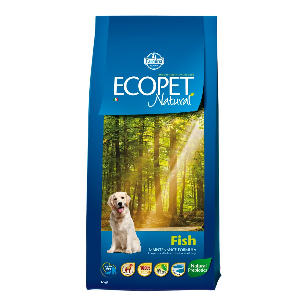 Câini - Hrana Uscata Caini ECOPET NATURAL Adult Medium Peste 12kg