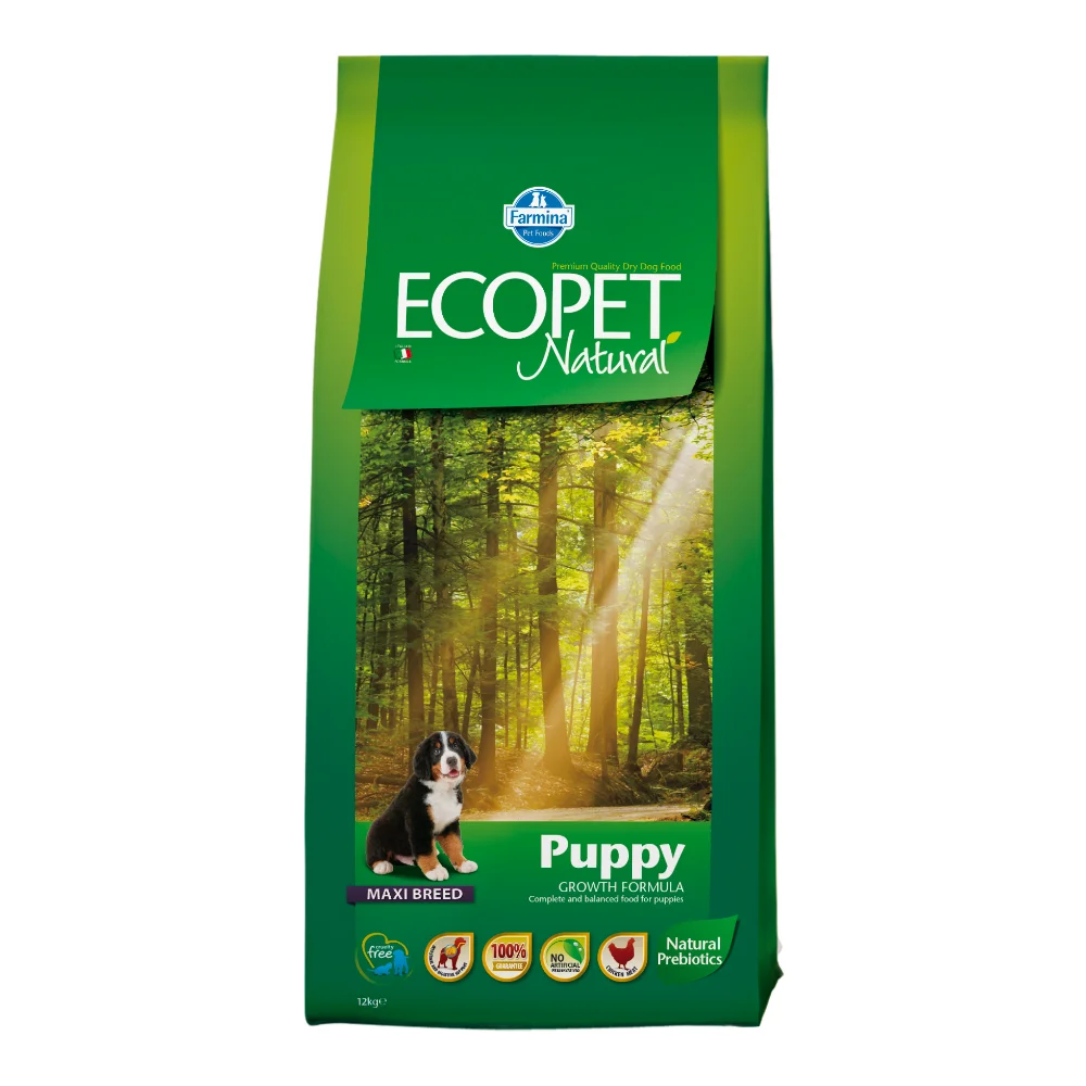 Câini - Hrana Uscata Caini ECOPET NATURAL Puppy Maxi 12kg