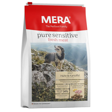 Hrana Uscata Caini MERA Pure Sensitive Fresh Meat Medium/Maxi Adult Pui si Cartof 12,5kg