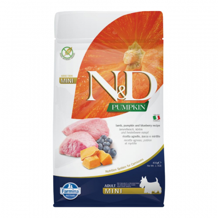 Hrana Uscata Caini N&D Pumpkin Mini Adult Miel si Afine 800g – DELISTAT