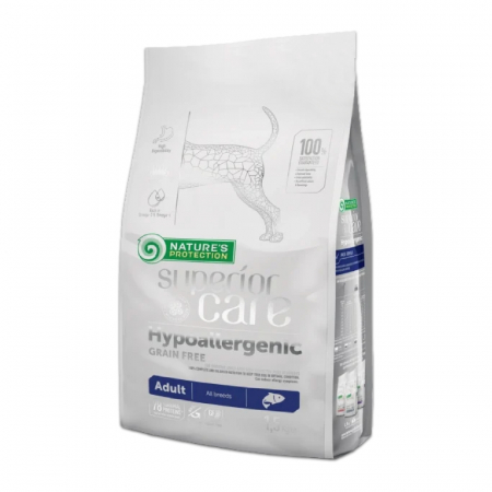 Câini - Hrana Uscata Caini NATURE'S PROTECTION Superior Care Hypoallergenic Grain Free Adult All Breeds 10KG