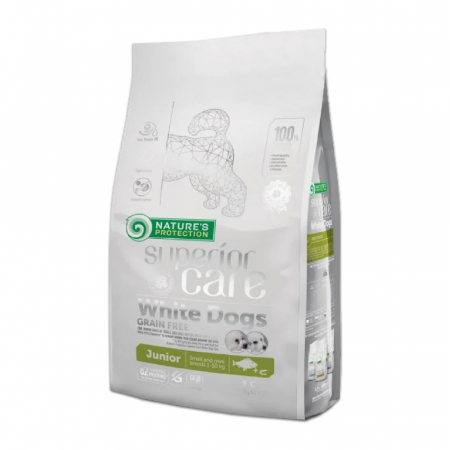 Câini - Hrana Uscata Caini NATURE'S PROTECTION Superior Care White Dogs Fish Junior Small & Mini 10 KG