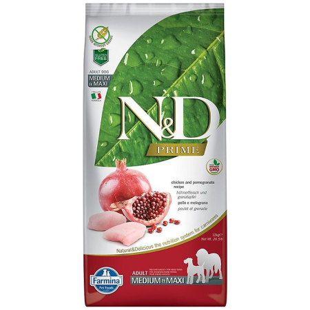 Hrana Uscata Caini ND PRIME Pui si Rodie Adult Medium/Maxi 12kg – DELISTAT