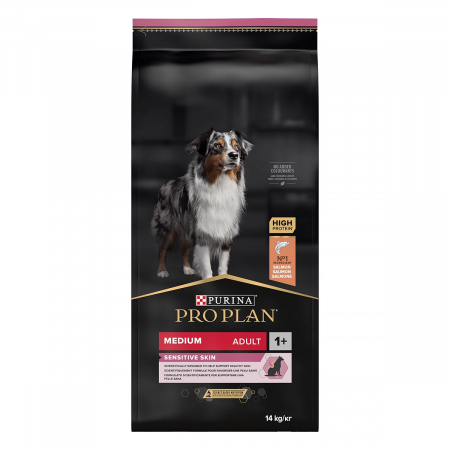 Hrana Uscata Caini PRO PLAN Adult Sensitive Skin Somon si Orez 14kg [1]
