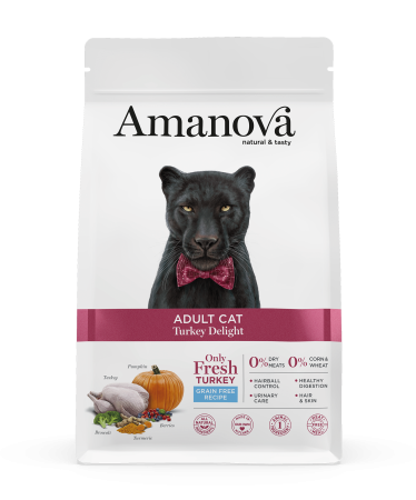 Hrană Uscată Pisică Adult, AMANOVA, Hipoalergenic, Curcan, 4kg