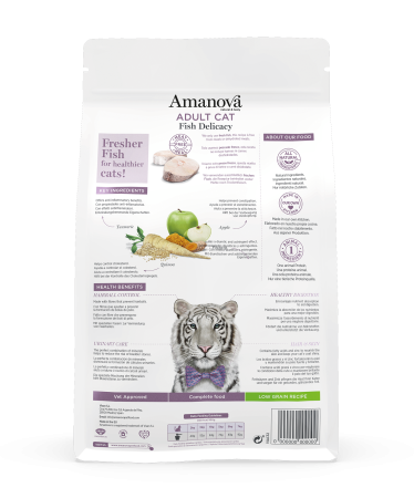 Hrană Uscată Pisică Adult, AMANOVA, Hipoalergenic, Pește Alb, 6kg [1]