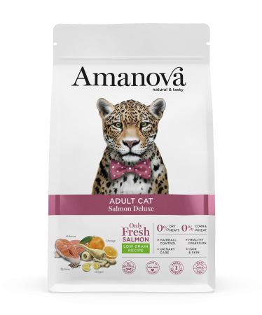 Hrană Uscată Pisică - Hrană Uscată Pisică Adult, AMANOVA, Hipoalergenic, Somon, 1.5kg