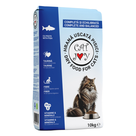 Pisici - Hrană Uscată Pisică Adult, CAT JOY, Pește, 10kg