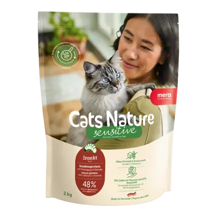 Pisică Adult - Hrană Uscată Pisică Adult, MERA Sensitive Cats Nature, Insecte, 400g