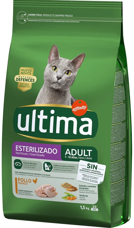 Pisică Adult - Hrană Uscată Pisică Adult, ULTIMA, Sterilizat, Pui, 1.5kg
