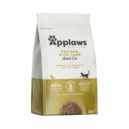 Pisică Adult - Applaws Hrana Uscata Pisica Adult cu Miel 2Kg