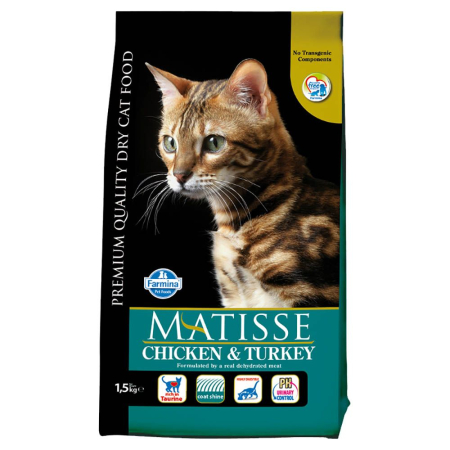 Pisici - Hrana Uscata Pisici MATISSE Pui si Curcan 1,5kg