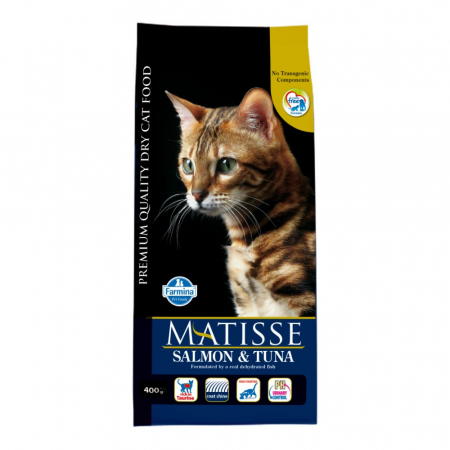 Pisică Adult - Hrana Uscata Pisici MATISSE Somon si Ton 400g
