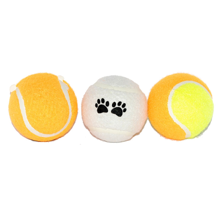 Câini - Jucărie pentru Câine, 4DOG, Minge de Tenis, 3 bucăți