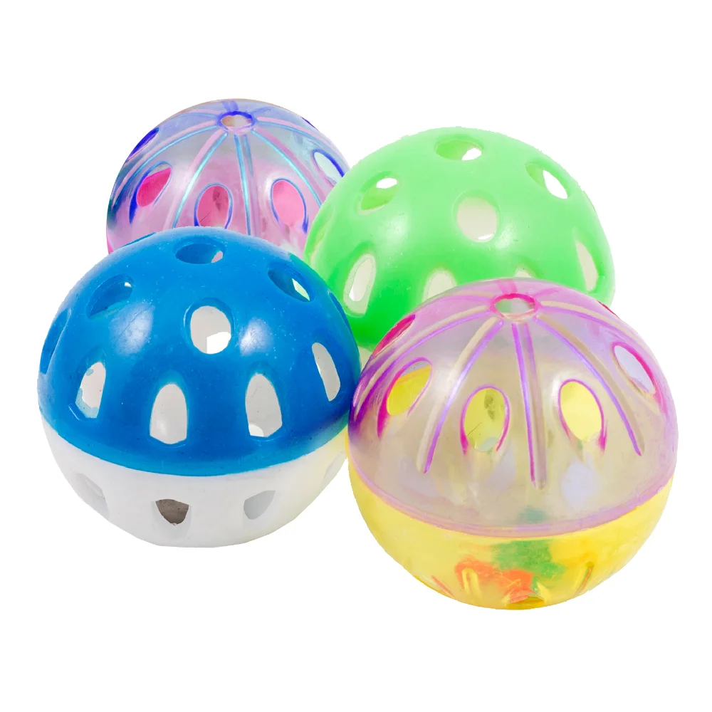 Pisici - Jucarie Pisici MIAU MIAU Minge Plastic 4buc