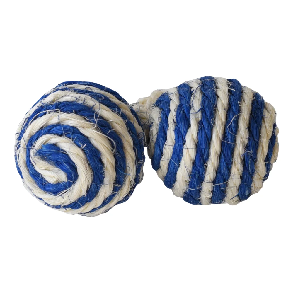Accesorii Pisici - MIAU MIAU Jucărie pentru Pisică, Minge din Sisal, 2 bucăți