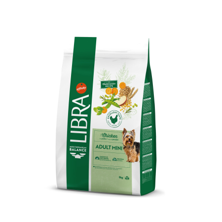Câini - Hrană Uscată Câine Adult, LIBRA, Talie Mică, Pui, 8kg