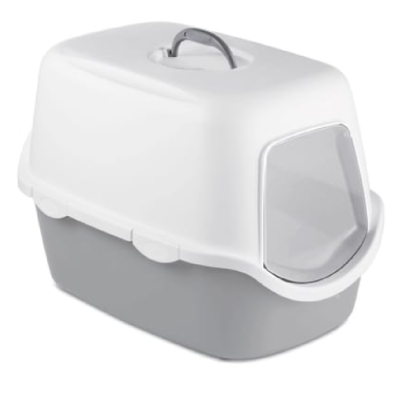 Litiere Pisici - Litiera Acoperita STEFANPLAST Cathy Gri 56x40x40cm