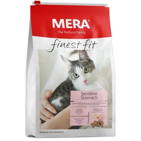 Pisică Adult - Hrană Uscată Pisică Adult, MERA Finest Fit, Sensitive Stomach, Pui, 4kg