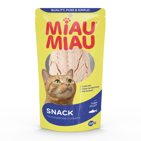 Proteice - Recompense pentru Pisică Adult, MIAU MIAU, File de Ton Natural, 30g