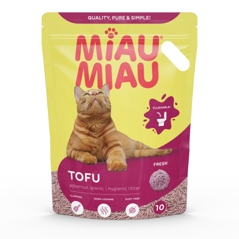 MIAU MIAU Tofu, Așternut Igienic pentru Pisică, Fresh, 10L [1]