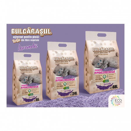 Nisip Pisici BULGARASUL  Tofu Lavanda 48L 20kg – DELISTAT [2]