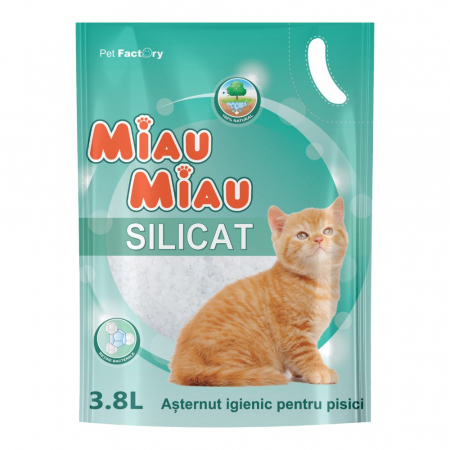 Așternut Igienic Pisici - MIAU MIAU Silicat, Așternut Igienic pentru Pisică, Clasic, 3.8L