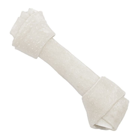 Câini - Recompensă pentru Câine Adult, 4DOG, Os Înnodat din Piele Presată, 22cm