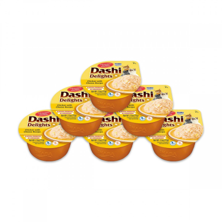 Pisici - Pachet Economic Hrana Umeda Pisici CHURU Dashi Delights Pui si Branza 6x70g