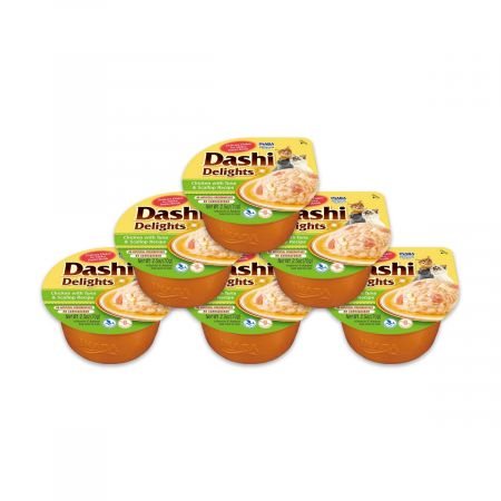 Pisici - Pachet Economic Hrana Umeda Pisici CHURU Dashi Delights Pui, Ton si Scoici 6x70g