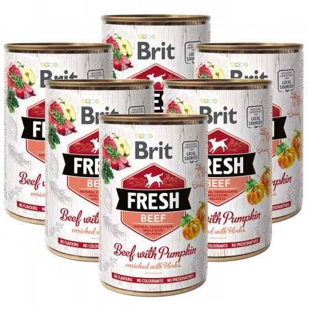 Câini - Pachet Economic Hrana Umeda Caini BRIT Fresh Vita si Dovleac 6x400g