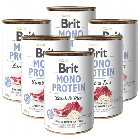 Câini - Pachet Economic Hrana Umeda Caini BRIT Mono Protein Miel si Orez 6x400g