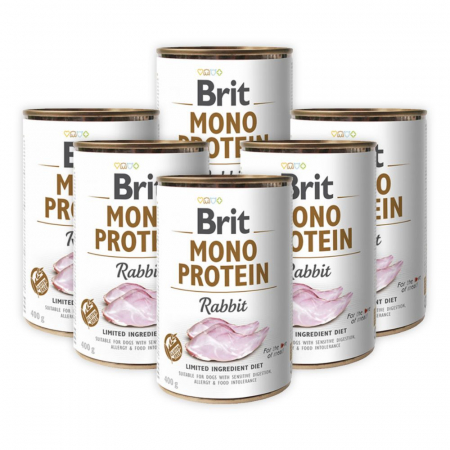 Câini - Pachet Economic Hrana Umeda Caini BRIT Mono Protein Iepure 6x400g