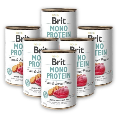 Câini - Pachet Economic Hrana Umeda Caini BRIT Mono Protein Ton si Cartof Dulce 6x400g
