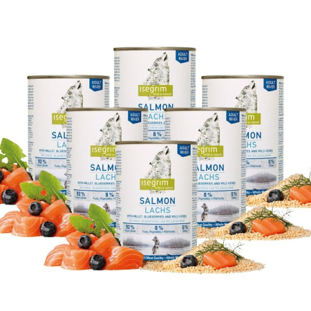 Câini - Pachet Economic Hrana Umeda Caini ISEGRIM Adult Somon 6x400g