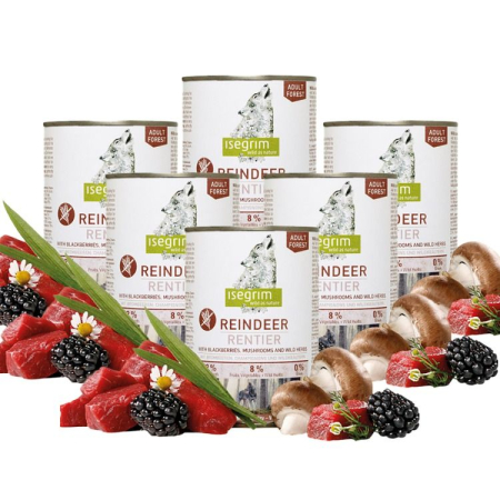 Câini - Pachet Economic Hrana Umeda Caini ISEGRIM Adult Ren 6x400g