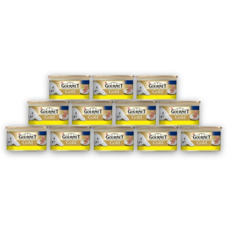 Pisică Adult - GOURMET Gold Mousse, Pachet Economic Hrană Umedă Pisică, Pui, 12x85g