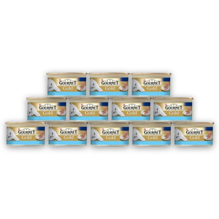 Pisică Adult - GOURMET Gold Mousse, Pachet Economic Hrană Umedă Pisică, Ton, 12x85g