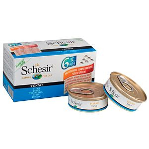 Pisici - Pachet Economic Hrană Umedă Pisică Adult, SCHESIR, Conservă, Ton, 6x50g