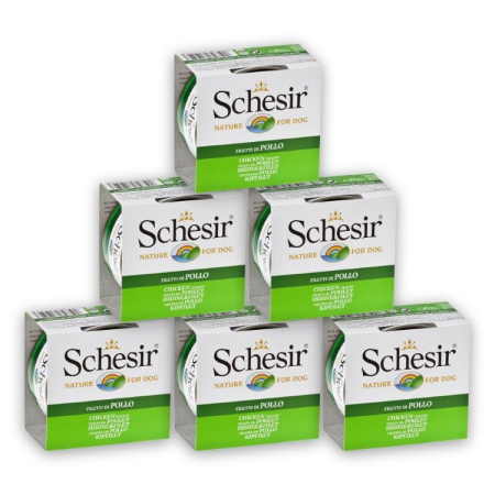 Pachet Conserve SCHESIR Dog Pui File 6x150g