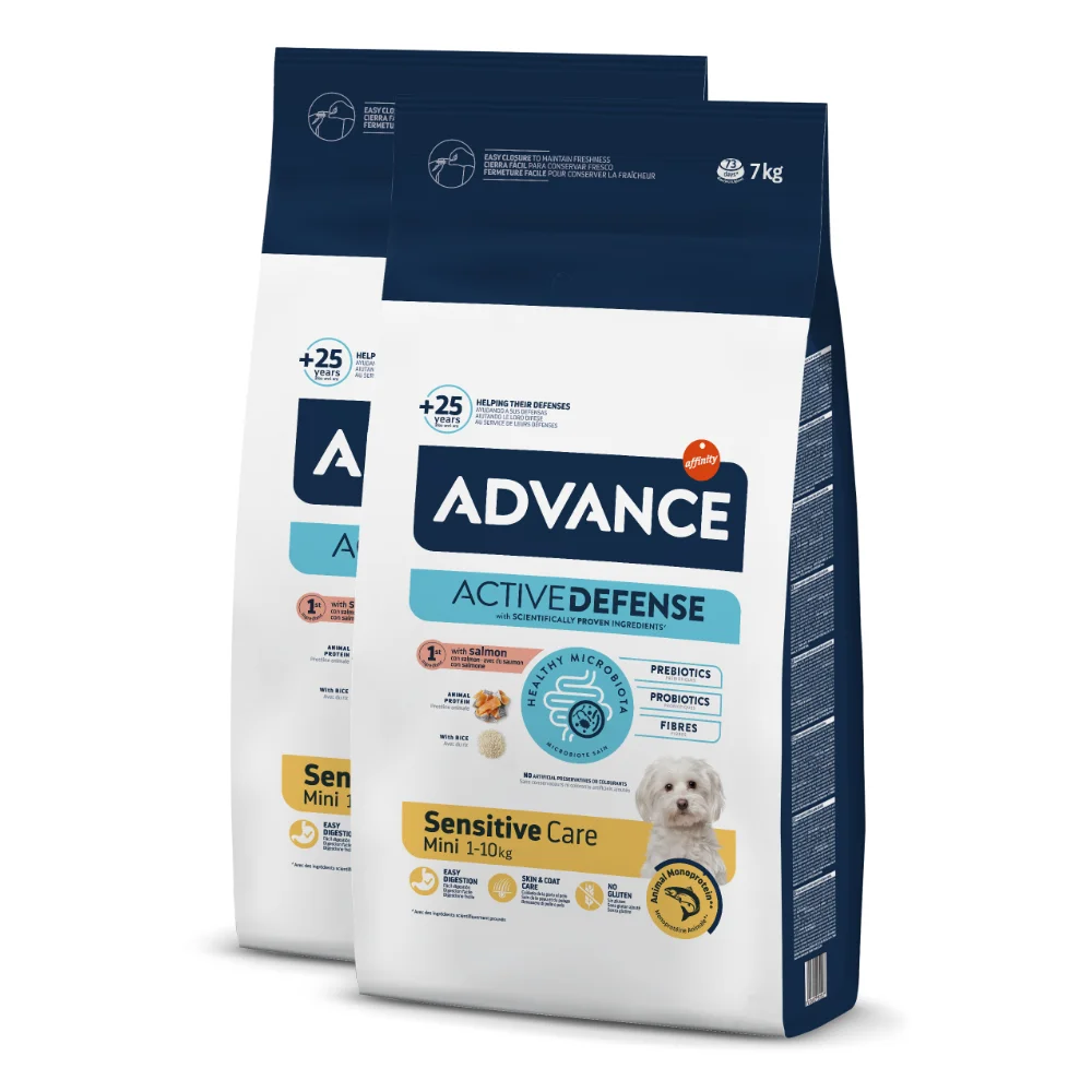 Câini - Pachet Economic Hrana Uscata Caini ADVANCE Sensitive Mini 2x7kg
