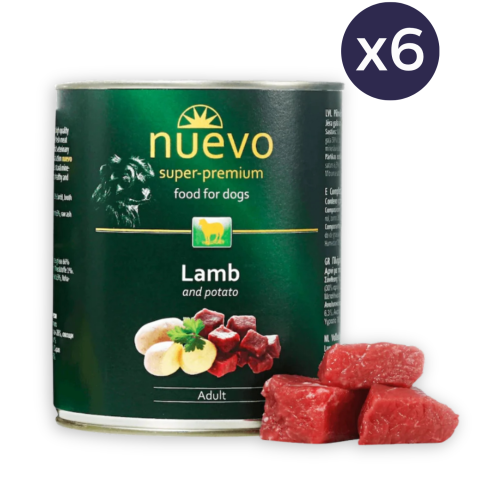 Câine Adult - Pachet Economic Hrana Umeda Caini NUEVO Adult Miel 6x800g