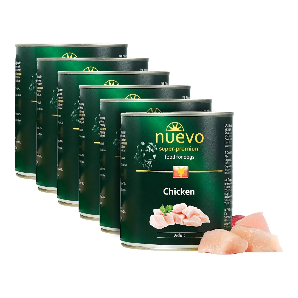 Câini - Pachet Economic Hrana Umeda Caini NUEVO Adult Pasare 6x800g