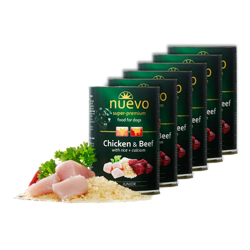 Câini - Pachet Economic Hrana Umeda Caini NUEVO Junior 6x400g