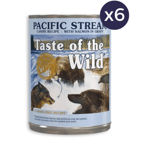 Câine Adult - Pachet Economic Hrana Umeda Caini TASTE OF THE WILD Pacific Stream 6x390g