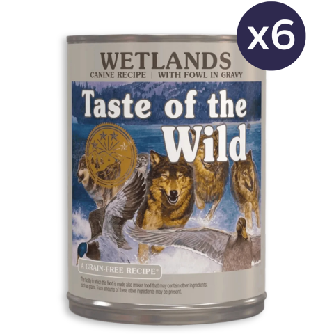 Pachet Economic Hrana Umeda Caini TASTE OF THE WILD Wetlands 6x390g